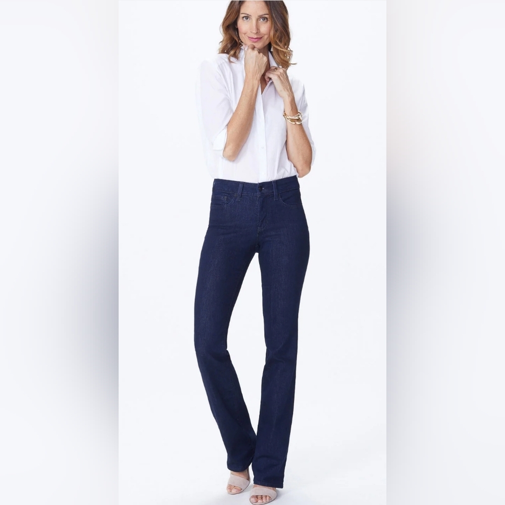 NYDJ High Rise Blue Jeans Slim Bootcut Leg